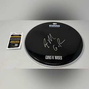 Steven Adler of Guns N Roses signed Drumhead JSA COA